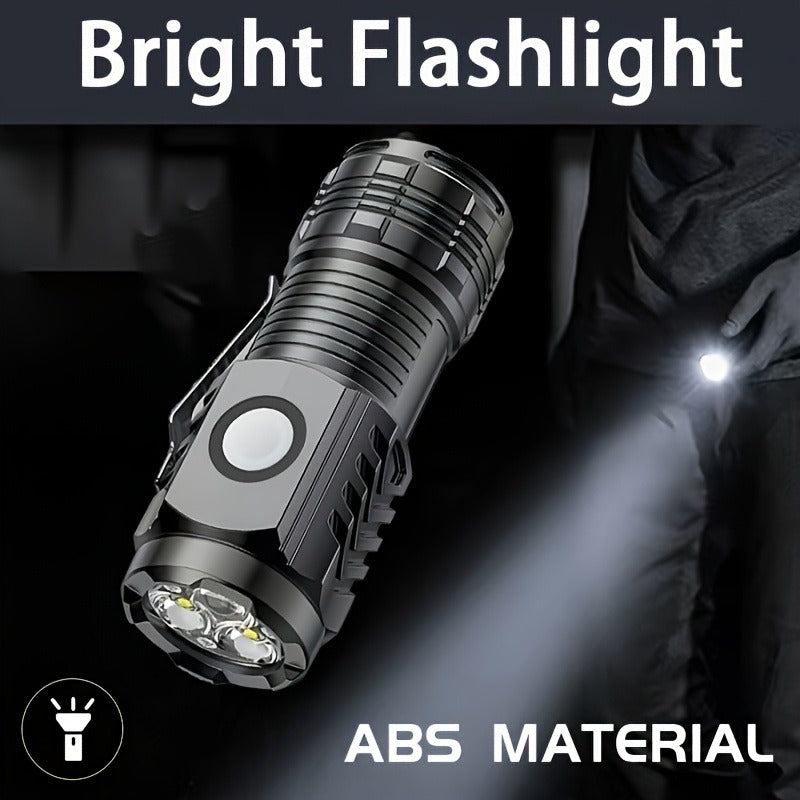 USB Rechargeable Waterproof Zoomable LED Flashlight Torch Tial Clip - Flashlight Rechargeable Telescopic Zoom Torch Mini LED Light & Cable