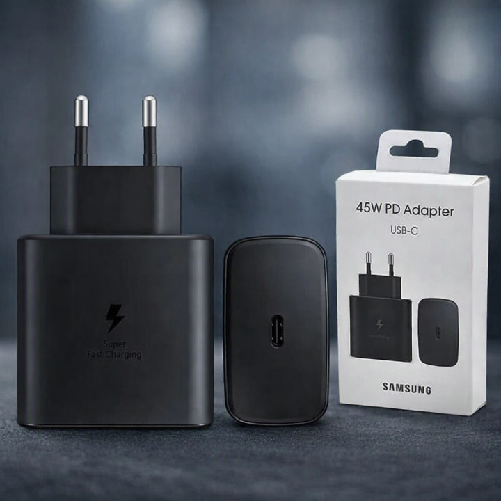 Original Samsung 45 Watt charger (Global Certified Charger) Pd Usb C Charger For all Type C Mobile Phone