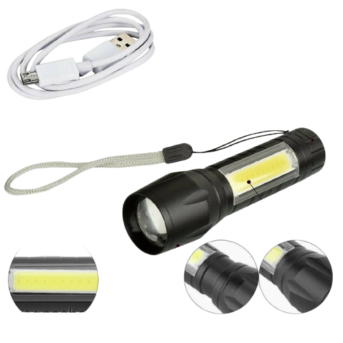 Metal COB Flashlight Torch
