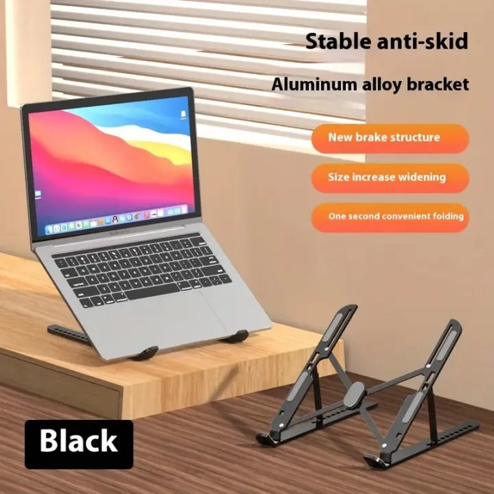 Stand For Laptop - 7 Gear To Adjust Height & Anti Slip Rubber Grip - Adjustable Portable And Foldable Laptop Stand