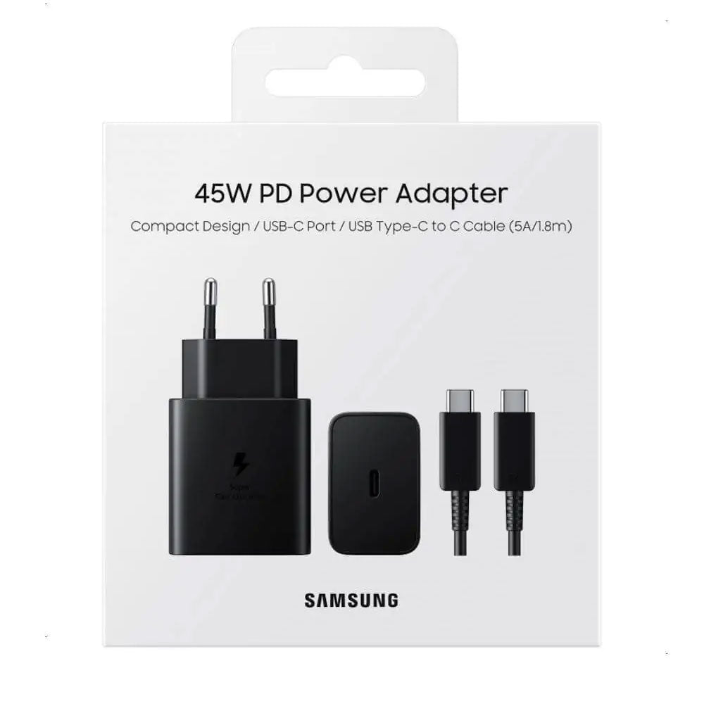 Original Samsung 45 Watt charger (Global Certified Charger) Pd Usb C Charger For all Type C Mobile Phone