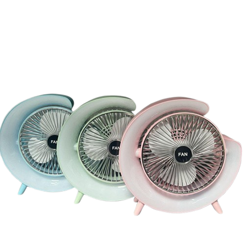 USB Rechargeable Desktop Fan with LED Light